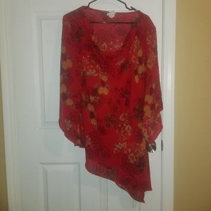 Studio C 22/24 Red Asymmetric Top